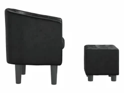 Online Nykøbing Mors Sillón con taburete cuero sintético Sillón Estilo Cabriolet