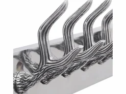 Best Nylda Colgador de aluminio con ganchos para ropa, abrigos Perchero
