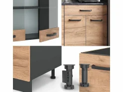 Hot Vicco Сocina versátil oro power roble/antracita 140x46x81.6 r-line Color natural oscuro