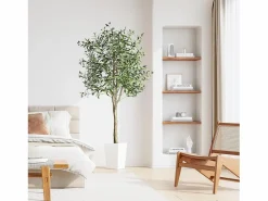 DripeX Oliva artificial 120 cm en macetas, plantas artificiales extraíbles, decoración de plantas s falsas, para interior al aire libre