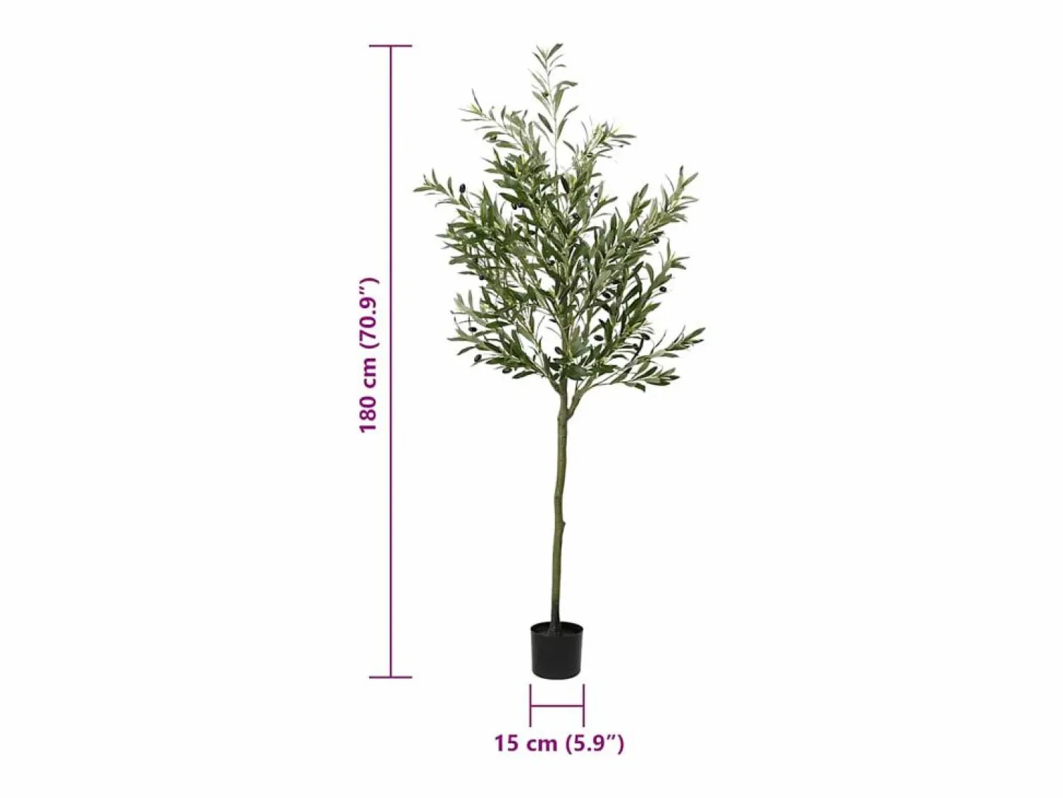 Clearance Olivo artificial 700 hojas 180 cm Verde