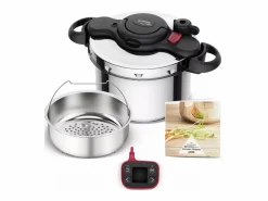 Discount SEB Olla a Presión Clipso Now 6L Acero Inoxidable con Asistente de Cocina y Temporizador Inteligente, Compatible con Inducción Negro