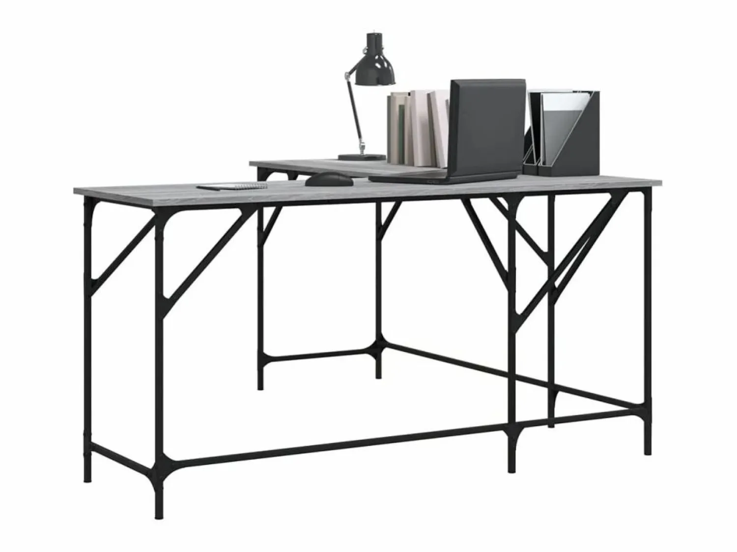 Online Olyn Escritorio madera de ingeniería Sonoma 149x149x75 cm Escritorio Rinconero