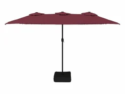 Best Garden Furniture Onara Sombrilla doble de jardín rojo burdeos 449x265 cm