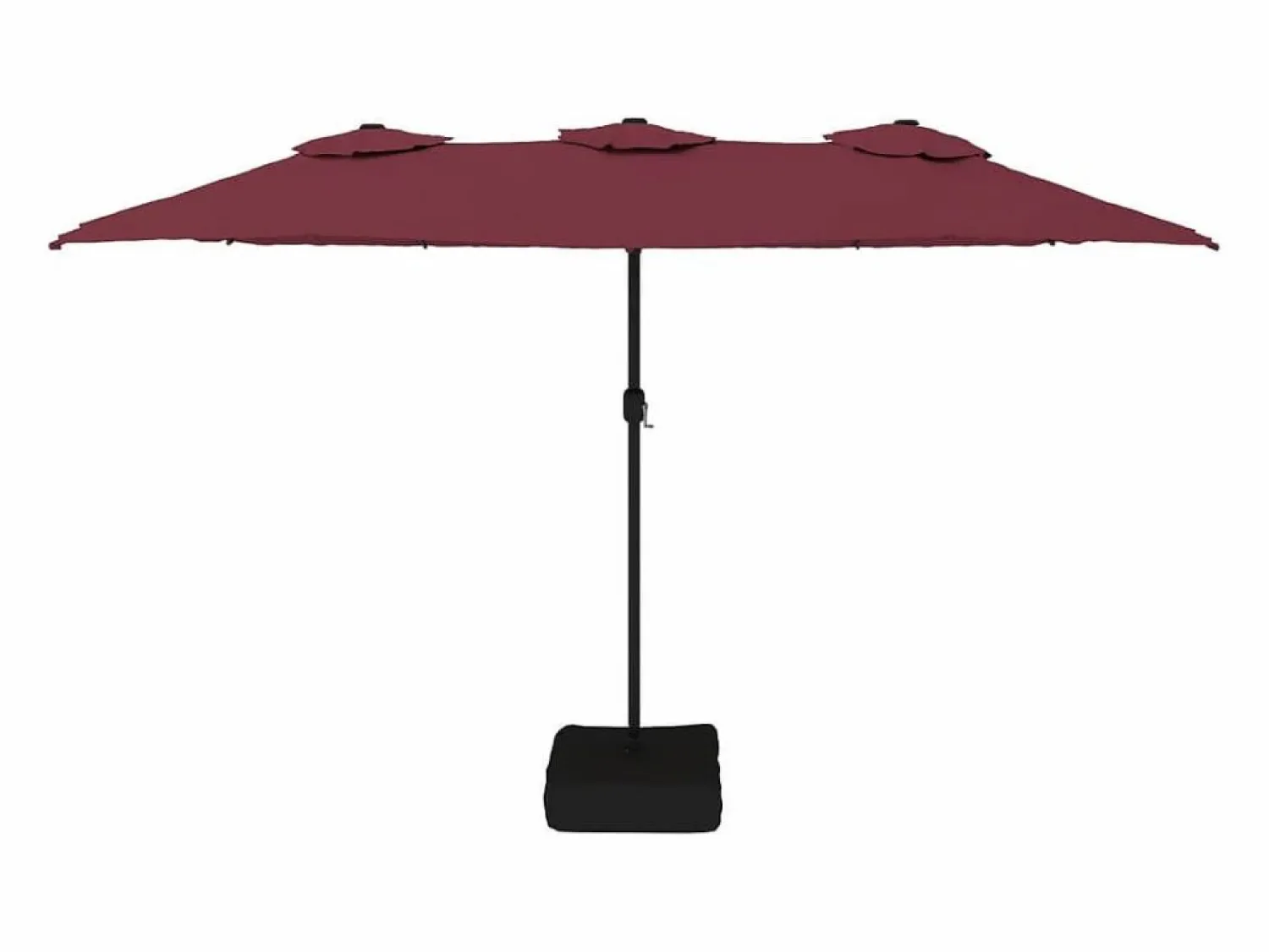 Best Garden Furniture Onara Sombrilla doble de jardín rojo burdeos 449x265 cm