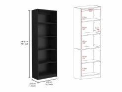 Online TuHome Oracle - Juego de Sala de 3 Piezas con 3 Libreros, Wengué Marru00f3n chocolate