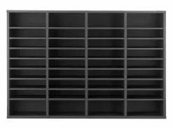 Sale Organizador de Escritorio SucceBuy de Madera para Literatura, 36 Compartimentos, Estantes Ajustables, Gris