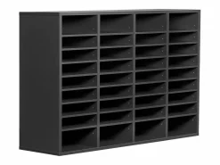 Sale Organizador de Escritorio SucceBuy de Madera para Literatura, 36 Compartimentos, Estantes Ajustables, Gris