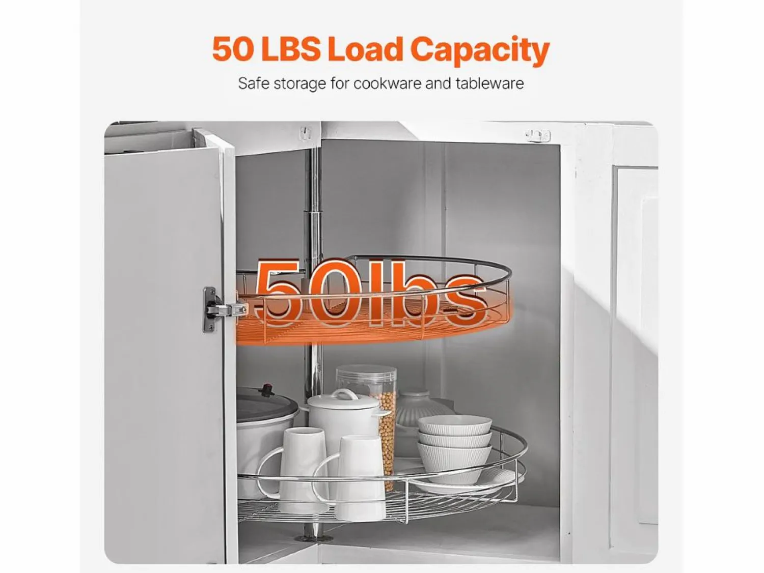 Organizador de Esquina SucceBuy en Forma de L, 71 cm, Transforme el Espacio de Almacenamiento de la Cocina