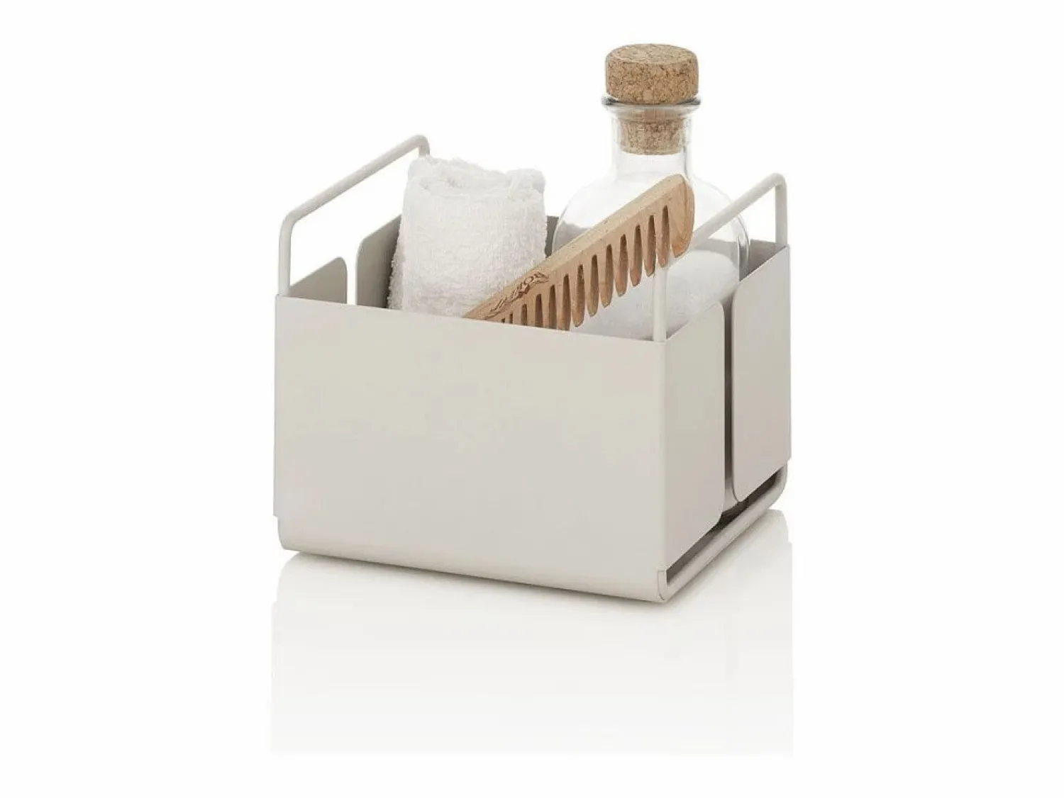 Best Organizador de metal blanco para mesa de cocina y baño Kyo Multicolor