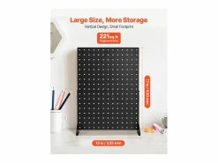 Best Organizador de Paneles Perforados SucceBuy, 44 x 33,5 cm, Lote de 4, Capacidad de Carga 5 kg, Panel Perforado Organizador de Almacenamiento de Acero Laminado Panel De Pared