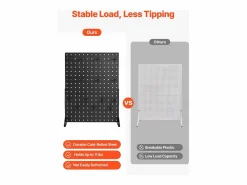 Organizador de Paneles Perforados SucceBuy, 44 x 33,5 cm, Lote de 2, con 30 Ganchos, Carga 5 kg, Panel Perforado de Almacenamiento de Acero Laminado en Frío Grueso