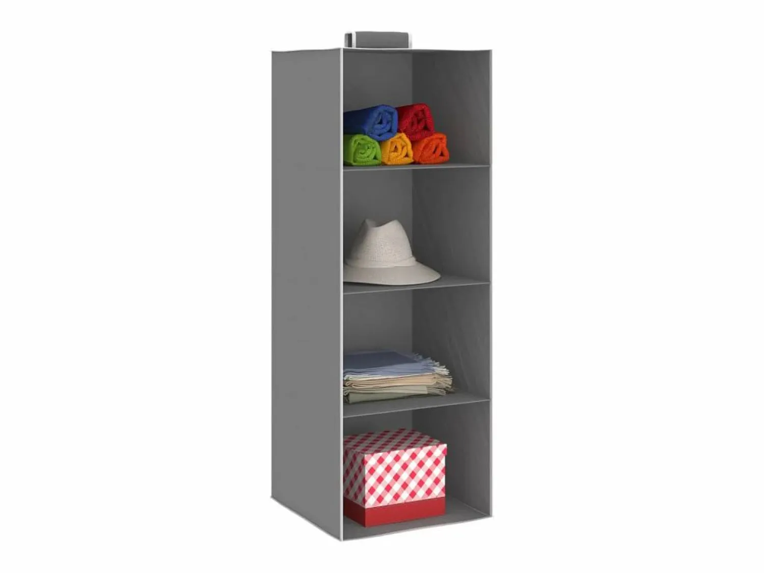 Hot Organizadores de armario colgantes 2 uds con 4 estantes tela ES663131 Gris