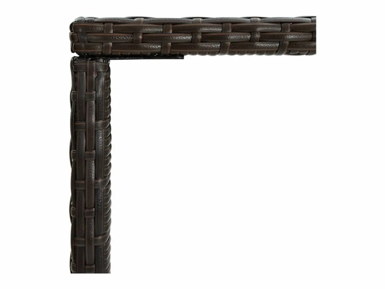 Discount Orren Mesa alta de jardín ratán sintético y vidrio marrón 70x70x110 cm Mesa Alta
