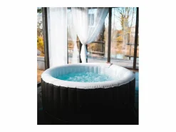 Ospazia Spa hinchable redondo de 4 plazas - Diámetro: 185 cm - Filtro y cubierta incluidos