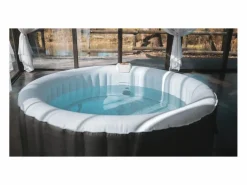 Clearance Ospazia Spa hinchable redondo de 6 plazas - - Diámetro: 208 cm - Filtro y cubierta incluidos Negro