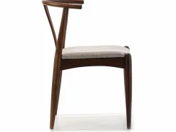 VS Venta-stock Pack 2 sillas Rustic Color Nogal, Madera Maciza, 55 x 54,5 x 76 cm