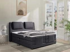 Discount Pack boxspring CASTEL de - Color Antracita Cama Continental Boxspring|Cama Articulada
