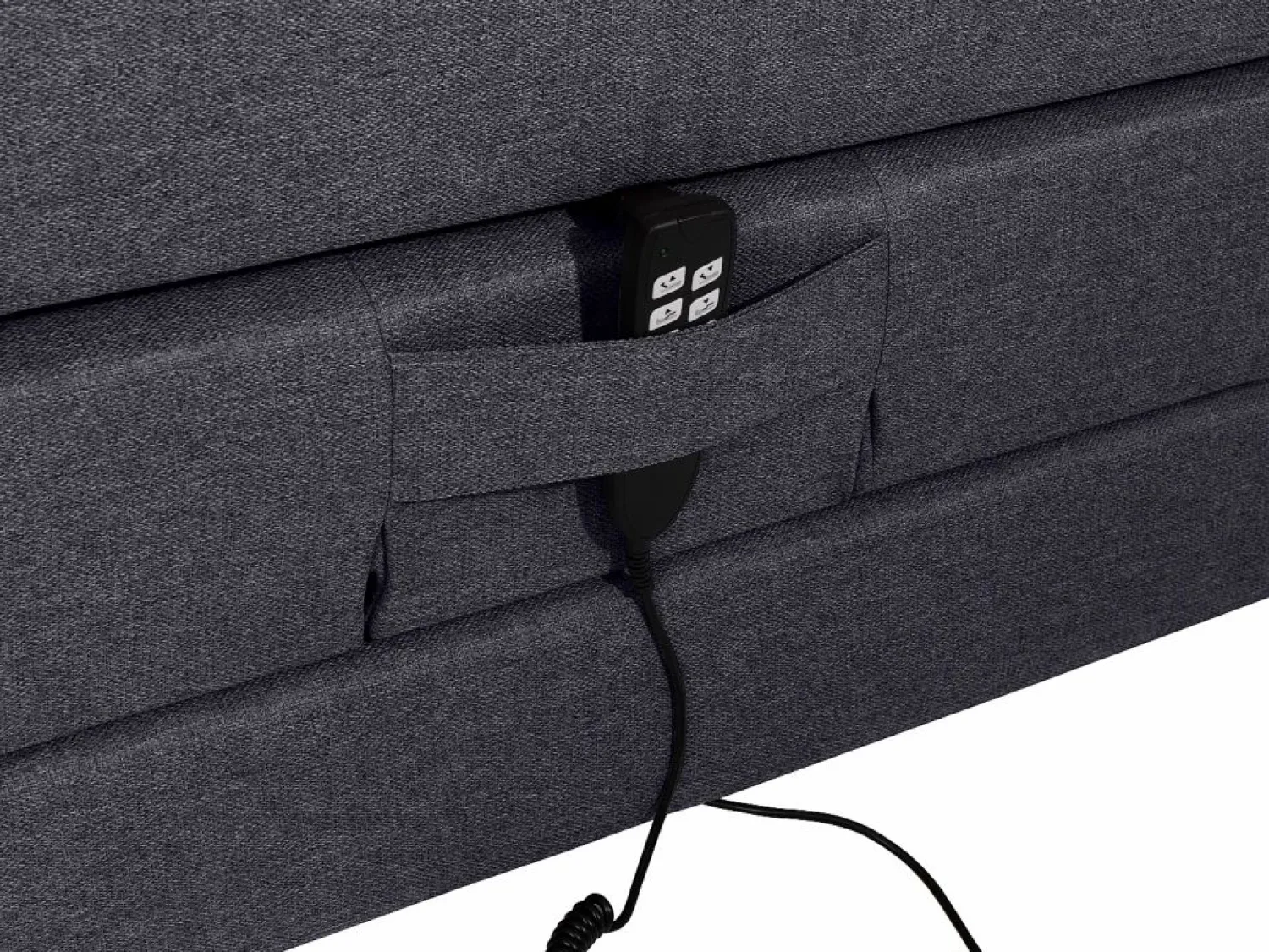 New Pack boxspring relajación CASTEL de - Tela antracita Cama Continental Boxspring|Cama Articulada