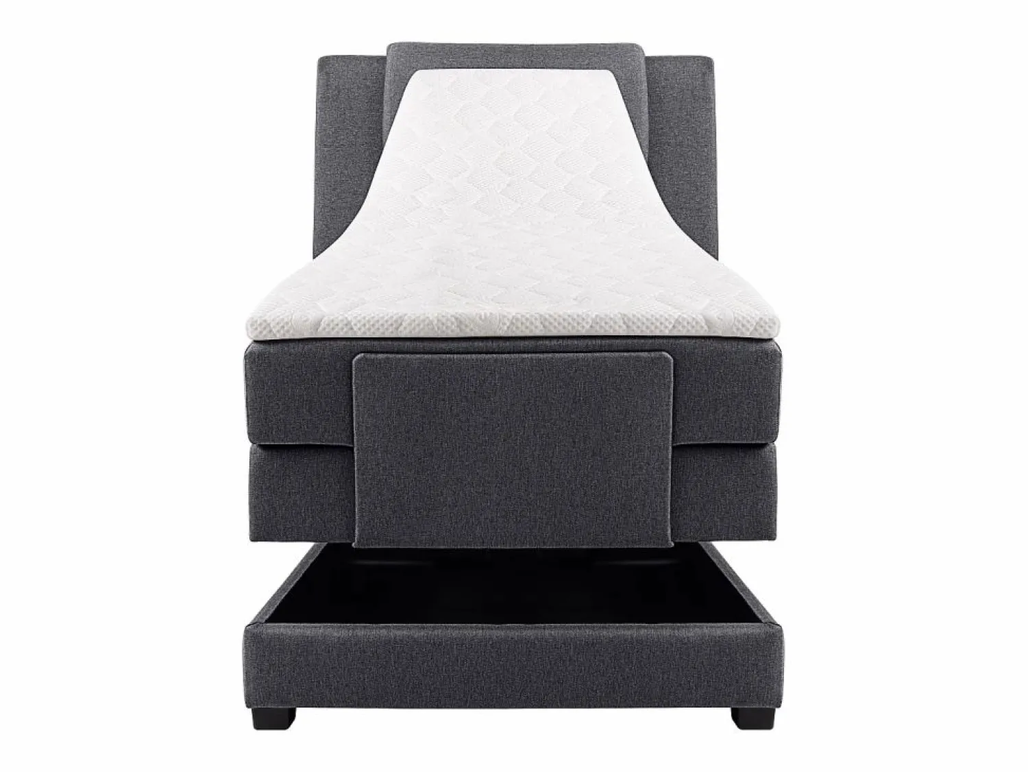 New Pack boxspring relajación CASTEL de - Tela antracita Cama Continental Boxspring|Cama Articulada