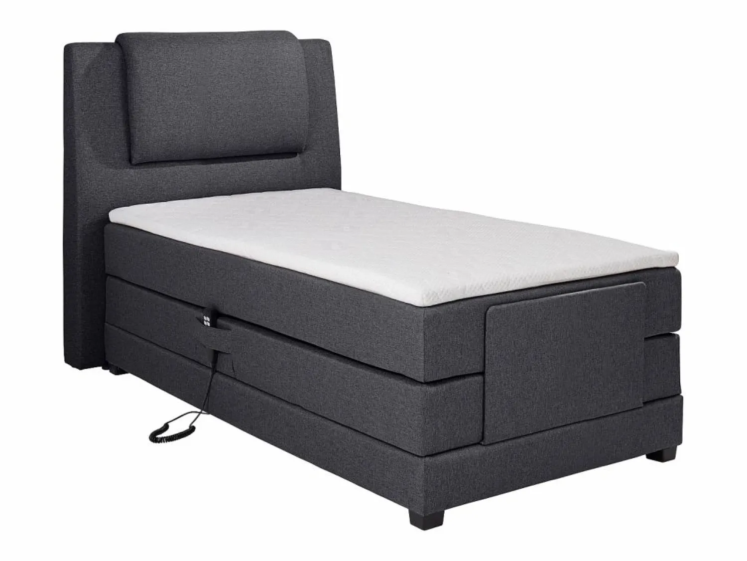 New Pack boxspring relajación CASTEL de - Tela antracita Cama Continental Boxspring|Cama Articulada
