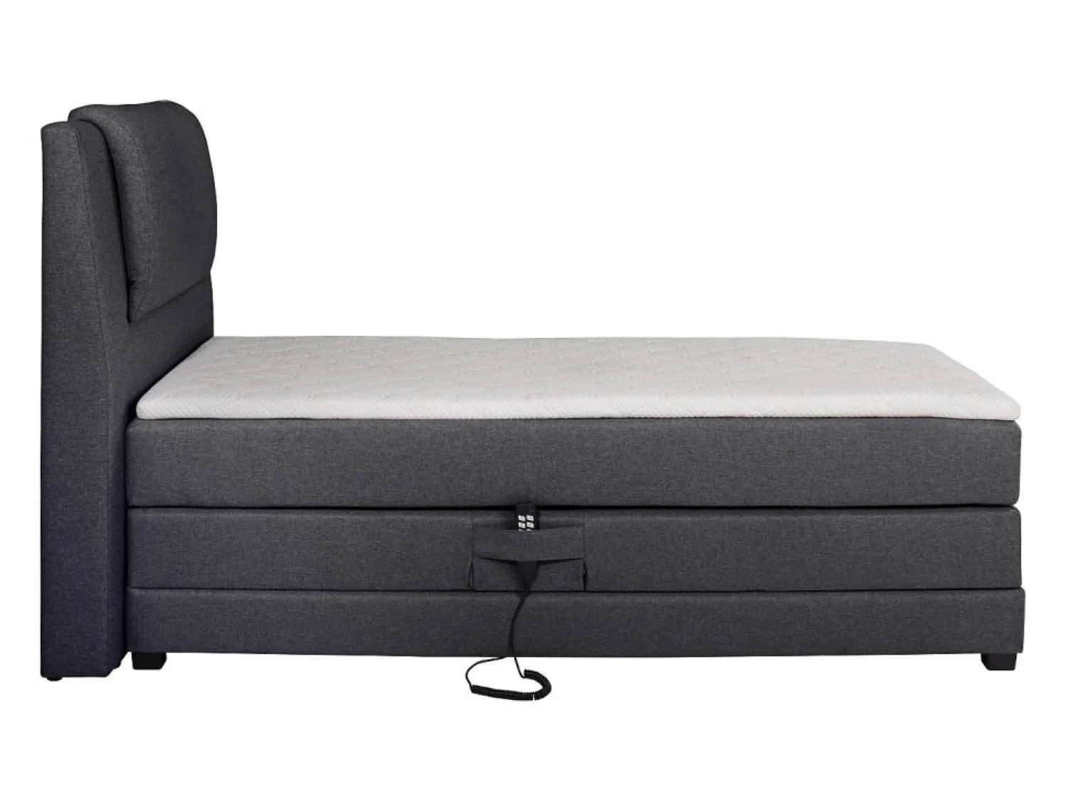 New Pack boxspring relajación CASTEL de - Tela antracita Cama Continental Boxspring|Cama Articulada