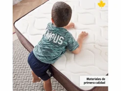 Outlet Pack Colchón + Cabecero Tapizado + Somier Descansin | 90x180 | | Ideal para Personas con Dolores de Espalda | Facil montaje | Silencioso Conjunto Colchón Y Somier