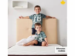 Outlet Pack Colchón + Cabecero Tapizado + Somier Descansin | 180x180 | | Ideal para Personas con Dolores de Espalda | Facil montaje | Silencioso Blanco