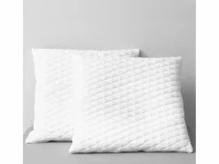 New vidaxl Pack de 2 almohadas Scala espuma viscoelástica blanco 14x80x80 cm