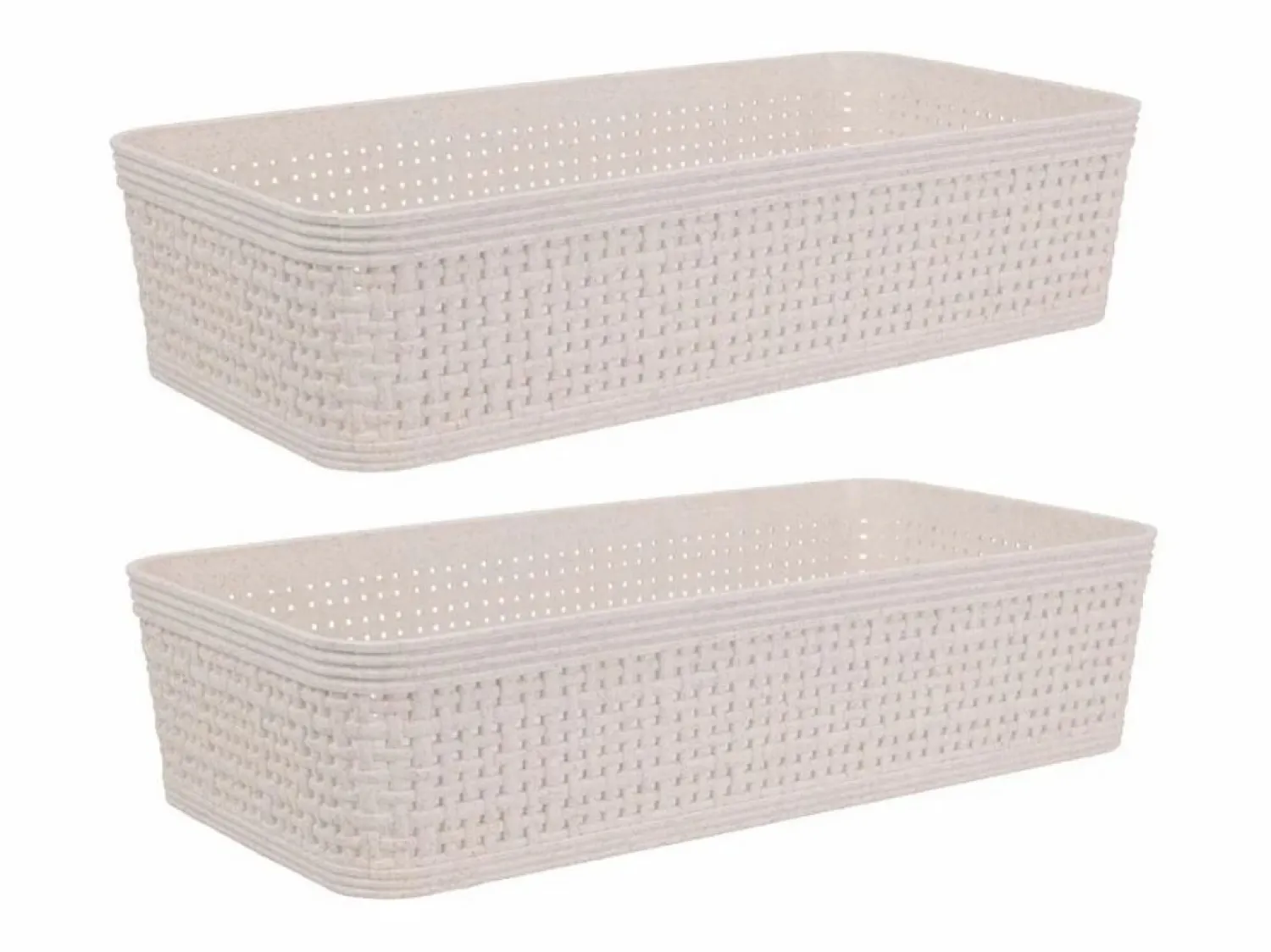 Clearance Pack de 2 cestas organizativas 6x13x25 cm Cesta