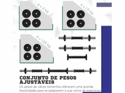 Hot Pack de 2 mancuernas Go 20kg 2 en 1 Aparato De Musculación