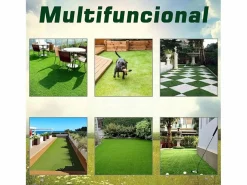 Clearance Outsunny Pack de 10 placas de césped artificial verde grosor 25mm Transparente