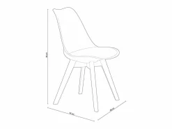 Pack de 4 sillas de comedor Bistro estilo nórdico Adec Sillas Y Lotes De Sillas