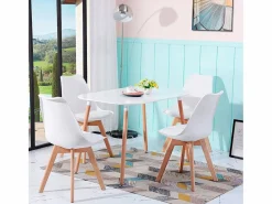 Pack de 4 sillas de comedor Bistro estilo nórdico Adec Sillas Y Lotes De Sillas