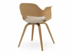 Sale Pack de 4 sillones madera contrachapado roble asiento tapizado Sillas Y Lotes De Sillas