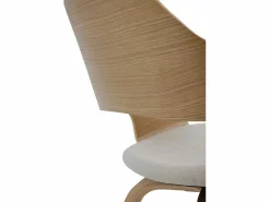 Sale Pack de 4 sillones madera contrachapado roble asiento tapizado Sillas Y Lotes De Sillas