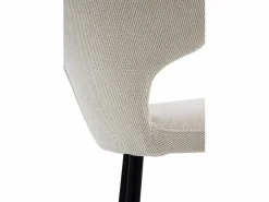 Sale Pack de 2 taburetes tapizados color beig patas metálicas negras Muebles De Bar|Taburete Alto