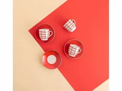 Pack de 6 tazas Kansas Quid porcelana 9 cl Rojo