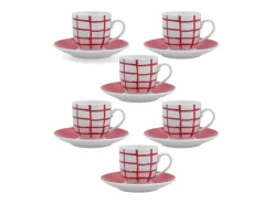 Pack de 6 tazas Kansas Quid porcelana 9 cl Rojo