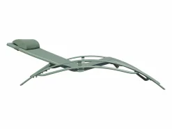 Happy Garden Pack de 2 tumbonas GALAPAGOS de textileno salvia aluminio salvia