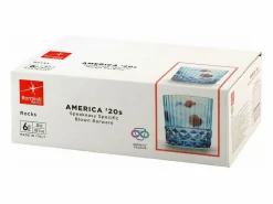 Clearance Pack de 6 vasos America 20's Bormioli 30cl con relieve Vaso