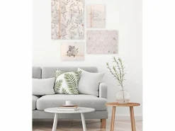Online DECOWOOD Pack de cuadros con motivos florales Blanco