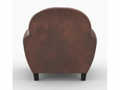 Hot Pack de sofá y sillón marrón envejecido 4 plazas - Club Conjunto Sofás