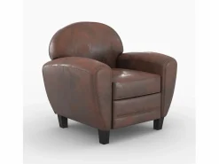 Hot Pack de sofá y sillón marrón envejecido 4 plazas - Club Conjunto Sofás