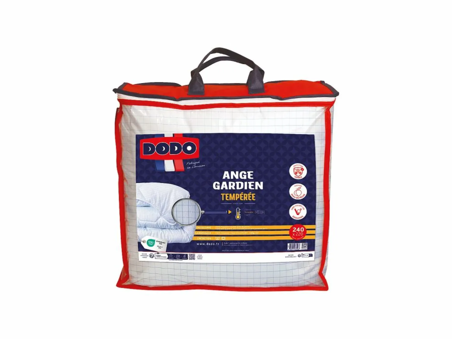 Online Pack edredón de 220x240 cm + 2 almohadas protección total - anti ácaros - ANGE GARDIEN Edredón Nórdico