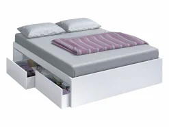 Pack Dormitorio Alaya y Roble 150cm (cama+cabecero+2 Mesas+arm.)