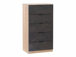 Sale Pack Dormitorio Andy Cama + Cabecero + Mesitas + Cómoda Roble Canadian/Óxido Dormitorio Completo