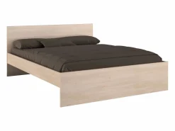 Discount Pack Dormitorio John Cama con Cajones y Cabecero Roble Brooklyn (160x200 cm) Negro