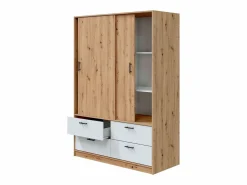 New Pack Dormitorio Matrimonio Lúmina Nórdico: Cabecero, Mesitas, Cómoda, Armario Blanco