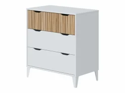 Outlet Pack Dormitorio Muebles Daylight Mesitas, Cómoda y Cama Queen Dormitorio Completo